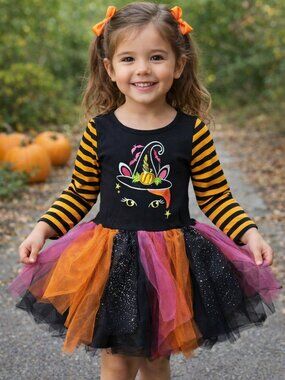 Emily Rose Kids Halloween Cat Dress Tutu 3T